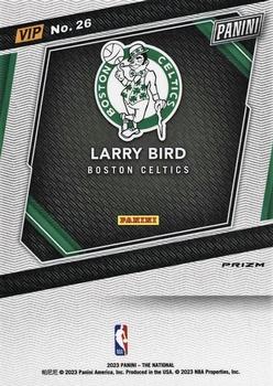 2023 Panini National Convention Gold VIP - White Sparkle #26 Larry Bird Back