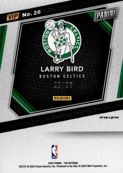 2023 Panini National Convention Gold VIP - Green Sparkle #26 Larry Bird Back