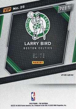 2023 Panini National Convention Gold VIP - Pink Sparkle #26 Larry Bird Back