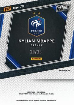 2023 Panini National Convention Gold VIP - Red/White/Blue #75 Kylian Mbappe Back