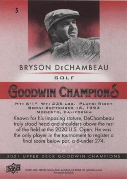 2021 Upper Deck Goodwin Champions - Platinum Color Wheel #5 Bryson DeChambeau Back