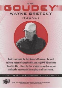 2021 Upper Deck Goodwin Champions - Goudey Platinum Color Wheel #G40 Wayne Gretzky Back