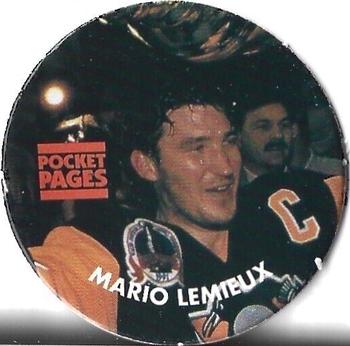 1993 Pocket Pages Pogs #NNO Mario Lemieux Front