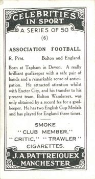 1930 J.A. Pattreiouex Celebrities In Sport #6 R. Pym Back