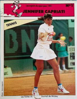 1990 Le Journal de Mickey Les espoirs du sport pour 1991 #1 Jennifer Capriati Front