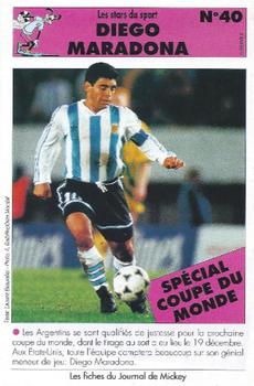 1993 Le Journal de Mickey Les stars du sport #40 Diego Maradona Front