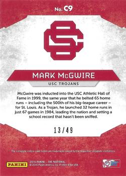 2016 Panini The National - Legends (College) Hyperfoil #C9 Mark McGwire Back