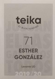 2019-20 Teika Juegan Ellas Ganamos Todos Cromos #71 Esther Gonzalez Back