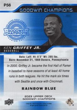 2023 Upper Deck Goodwin Champions - Platinum Blue Rainbow #P56 Ken Griffey Jr. Back