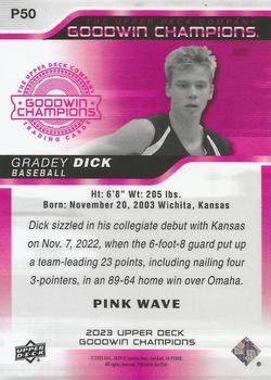 2023 Upper Deck Goodwin Champions - Platinum Pink Wave #P50 Gradey Dick Back