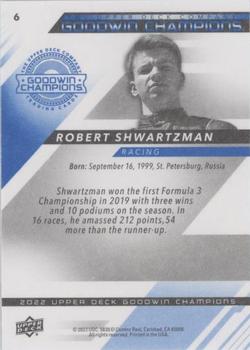 2022 Upper Deck Goodwin Champions - Royal Blue #6 Robert Shwartzman Back