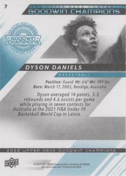 2022 Upper Deck Goodwin Champions - Gold #7 Dyson Daniels Back