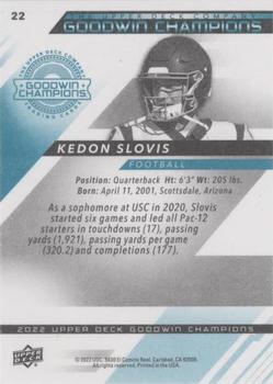 2022 Upper Deck Goodwin Champions - Gold #22 Kedon Slovis Back