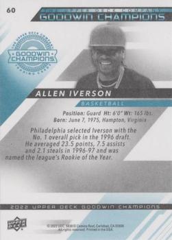 2022 Upper Deck Goodwin Champions - Gold #60 Allen Iverson Back