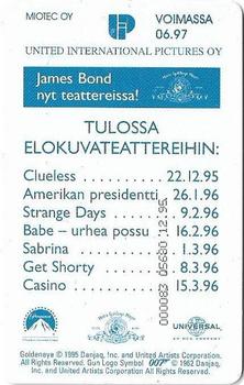 1995-01 HPY Phonecards (Finnish) #HPY-E39 James Bond Golden Eye Back