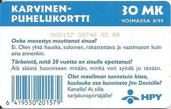 1995-01 HPY Phonecards (Finnish) #HPY-E85 Garfield 20 Years Back