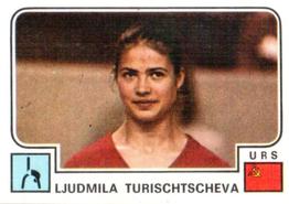 1976 Panini Goofy Sport Stickers #105 Ljudmila Turischtscheva Front