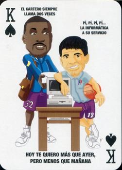 2020 2012 Baraja Del Jugon Playing Cards Reissue #K♠ John Stockton / Karl Malone Front