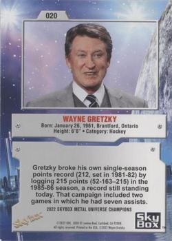 2022 SkyBox Metal Universe Champions - Gold Spectrum #020 Wayne Gretzky Back