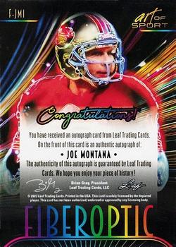 2023 Leaf Art of Sport - FiberOptic Purple #F-JM1 Joe Montana Back