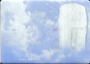 2020 Leaf In The Game Used Sports - A Year to Remember Relics Printing Plates Black #AYR-23 Karl Malone Front