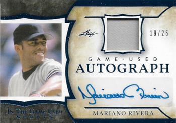 2020 Leaf In The Game Used Sports - In The Game Used Autographs Navy Blue Foil #GUA-MR1 Mariano Rivera Front