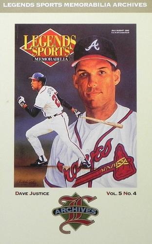 1993-94 Legends Sports Memorabilia Archives Postcards (Subscriptions offer) #NNO Dave Justice Front