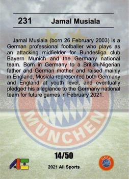 2020-21 All Sports (Unlicensed) - Blue #231 Jamal Musiala Back