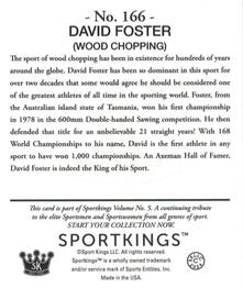 2024 Sportkings Volume 5 - Mini #166 David Foster Back
