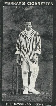 1912 Murray's Cigarettes Cricketers & Footballers Series H #NNO Kenneth Hutchings Front