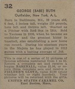 1933 U.S. Caramel (R328) #32 George 