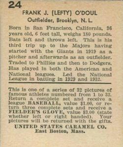 1933 U.S. Caramel (R328) #24 Frank J. 