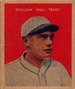 1933 U.S. Caramel (R328) #4 Bill Terry Front