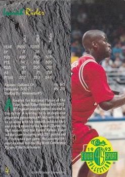 1993 Classic Four Sport #4 Isaiah Rider Back