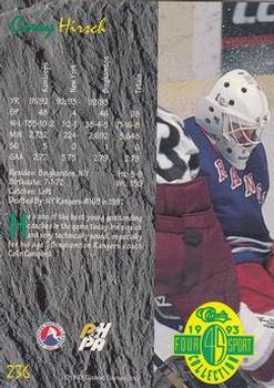 1993 Classic Four Sport #236 Corey Hirsch Back
