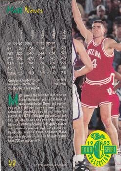 1993 Classic Four Sport #48 Matt Nover Back