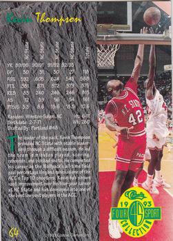 1993 Classic Four Sport #64 Kevin Thompson Back