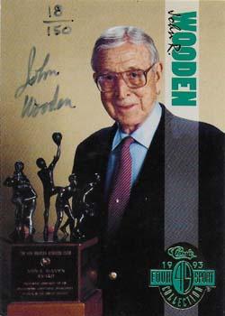 1993 Classic Four Sport - Autographs #NNO John Wooden Front