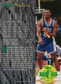 1993 Classic Four Sport - Gold #3 Jamal Mashburn Back