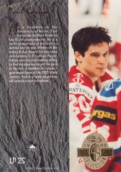 1993 Classic Four Sport - Limited Prints #LP25 Paul Kariya Back