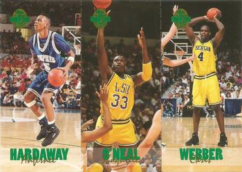 1993 Classic Four Sport - Tri-Cards #TC1 / 6 / 11 Anfernee Hardaway / Shaquille O'Neal / Chris Webber Front