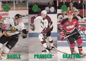 1993 Classic Four Sport - Tri-Cards #TC4 / 9 /14 Alexandre Daigle / Chris Pronger / Chris Gratton Front