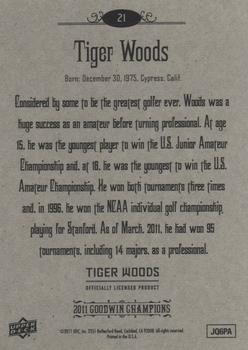 2011 Upper Deck Goodwin Champions #21 Tiger Woods Back