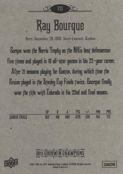 2011 Upper Deck Goodwin Champions #70 Ray Bourque Back