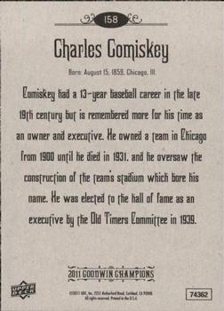 2011 Upper Deck Goodwin Champions #158 Charles Comiskey Back