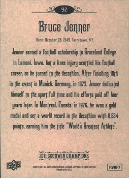2011 Upper Deck Goodwin Champions #92 Bruce Jenner Back