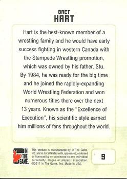 2011 In The Game Canadiana #9 Bret Hart Back