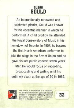 2011 In The Game Canadiana #33 Glenn Gould Back