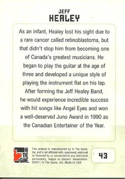 2011 In The Game Canadiana #43 Jeff Healey Back