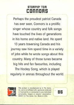 2011 In The Game Canadiana #86 Stompin' Tom Connors Back